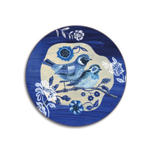 Blue Story – A Pair of Stonechats Coaster