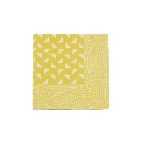 Bee Table Cloth - Ochre - 100 x 100 cm