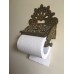 Ornate Toilet Roll Holder - Antique Brass