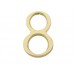 Pin Fix Numerals – 60mm - Polished Brass
