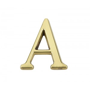 Pin Fix Letters – 50mm - Polished Brass