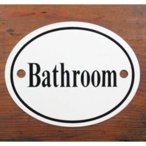 'Bathroom' Sign - No 3