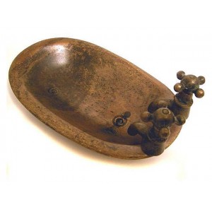 Soap Dish - Bath - Antique Brass