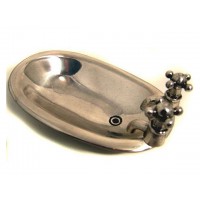 Soap Dish - Bath - Antique Silver Plate