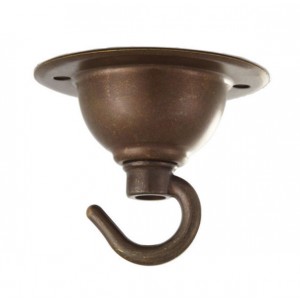 Mini Ceiling Rose with Hook - Available in 5 Metal Finishes