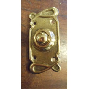 Art Nouveau Style Brass Bell Push 