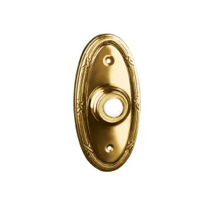 Traditional Oval - Lighted Bell Push - Brass