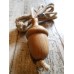 Solid Oak Light Pull with Jute Cord - Acorn or Beehive