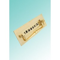 Classic Letterplate With Clapper -  Brass