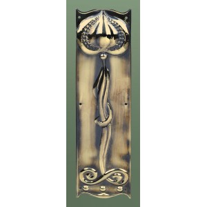Art Nouveau Fingerplate - Stamped Brass