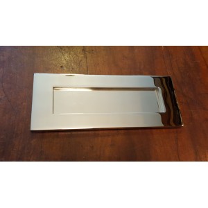 'Bank' Style Letterplate - Nickel - SMALL 10" x 4"