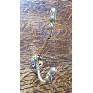 Small Brass Acorn Hook - Solid Brass