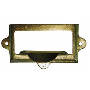 Drawer Pull - Card Frame - Pressed Brass