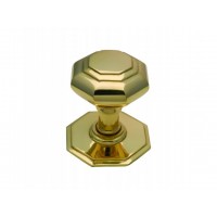 Centre Door Pull - Octagonal Brass - Large
