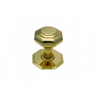 Centre Door Pull - Octagonal Brass - Small