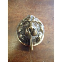 Lions Head Lock Cover - Aged Brass