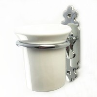Classic Toothbrush Holder - Chrome Plate with Ceramic Tumbler